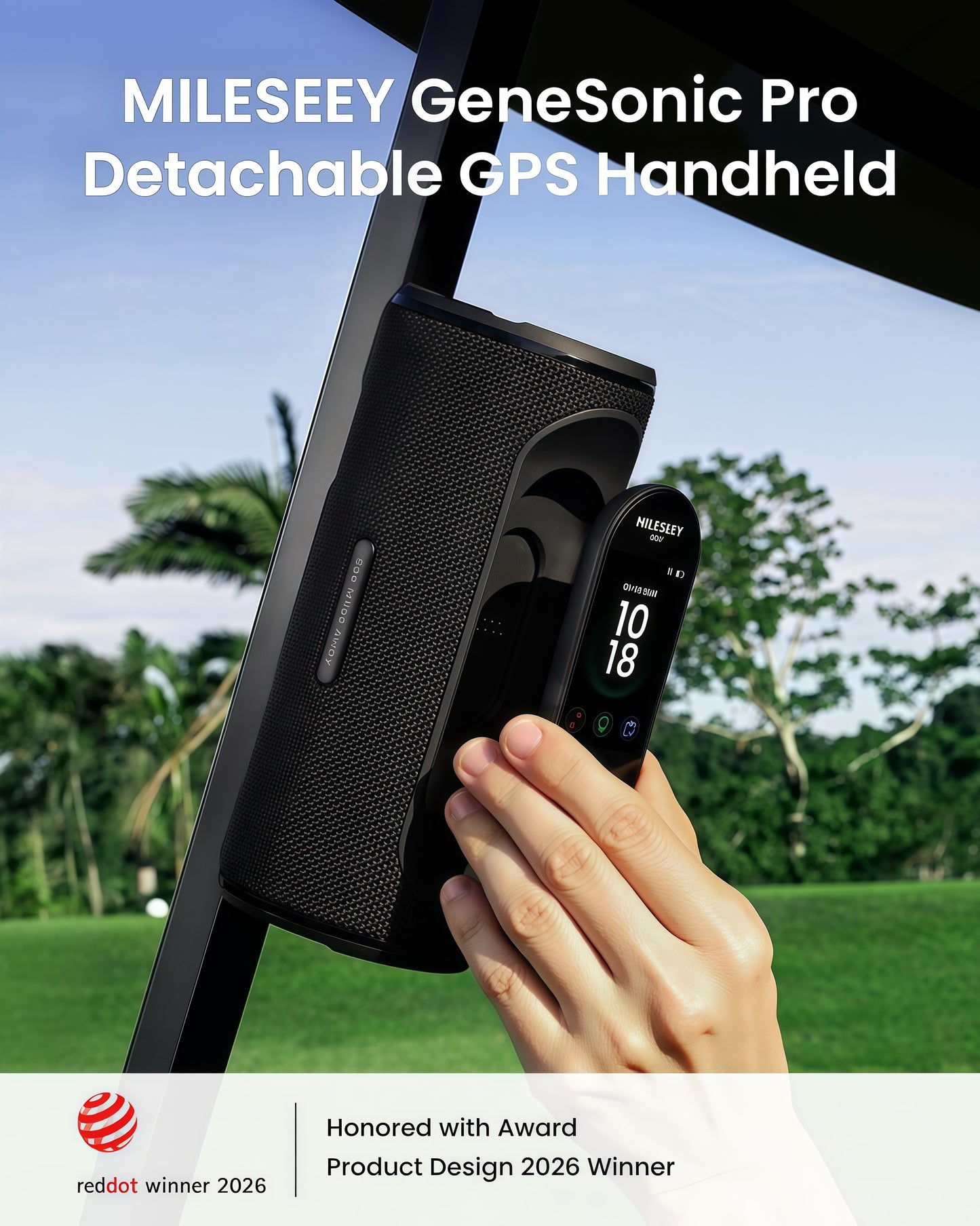 MILESEEY GeneSonic Pro Detachable Golf GPS Speaker